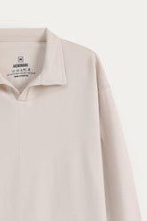 Oversized Knitted Full Polo - Ivory